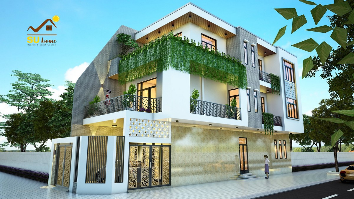 Biệt thự hiện đại chú Đức – 03 tầng